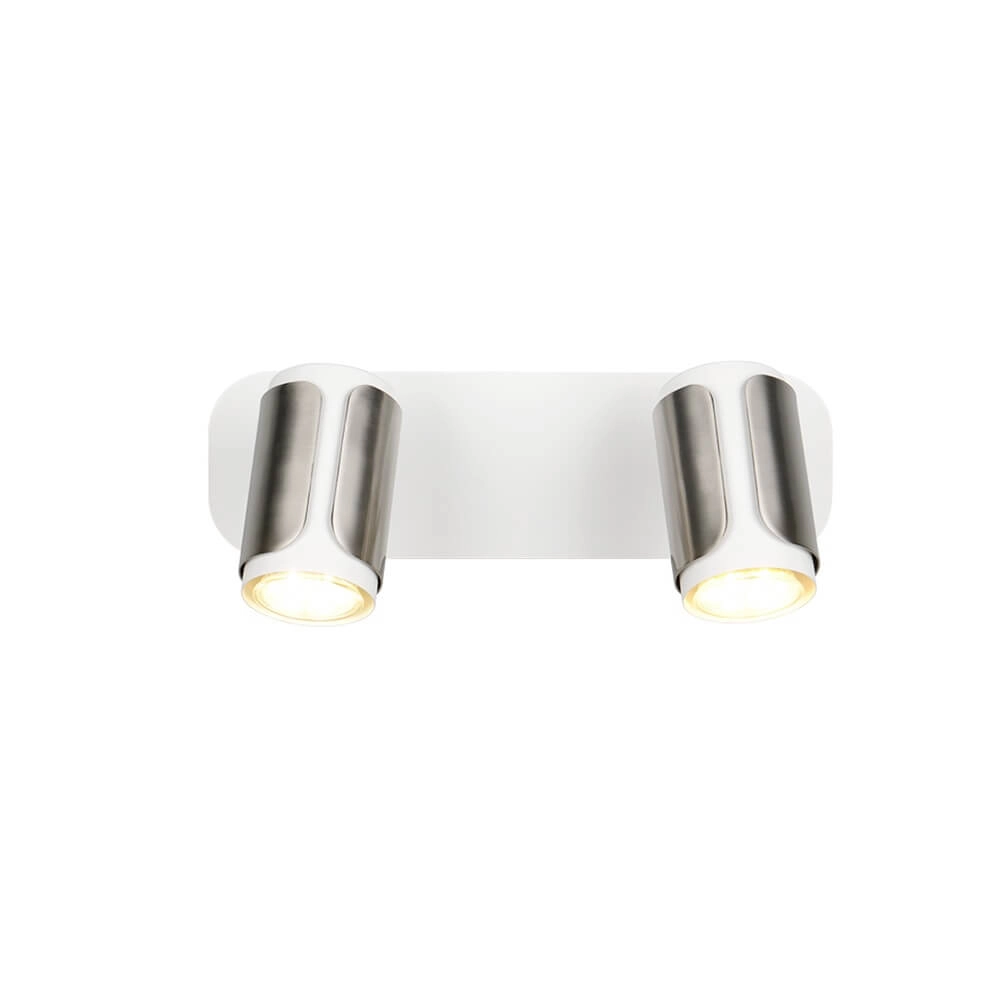 2-light surface-mounted spotlight Gillan nickel with white Trio 4017807640472
