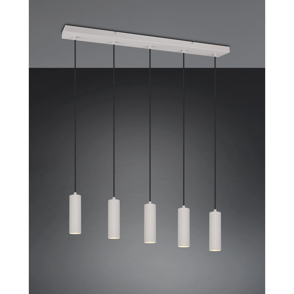 5-light pendant lamp Soka grey Trio 4017807658552
