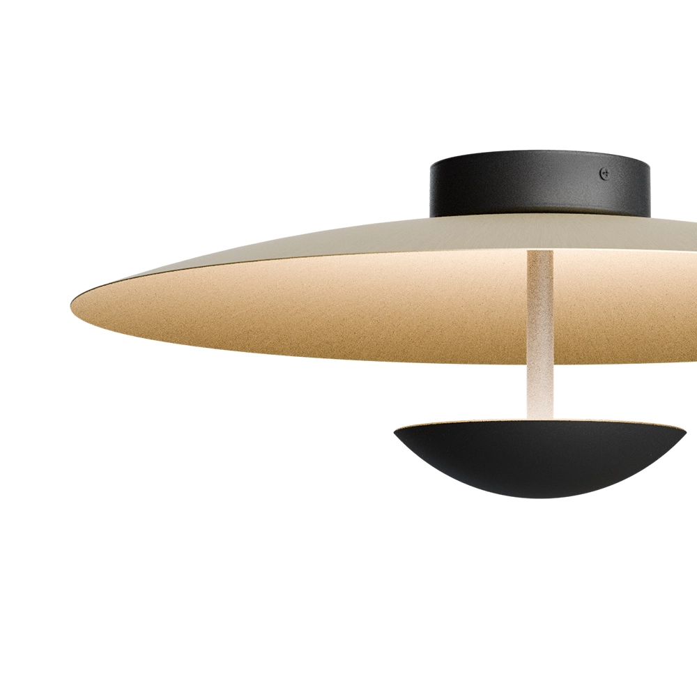 Ceiling lamp 16cm Scala Ø 45cm black with gold Masterlight 8718121389615