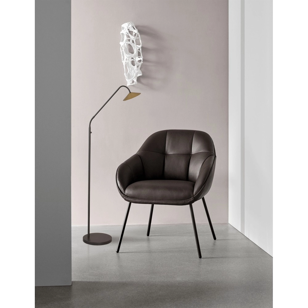 Floor reading lamp Ceppo black with gold Masterlight 8718121348001