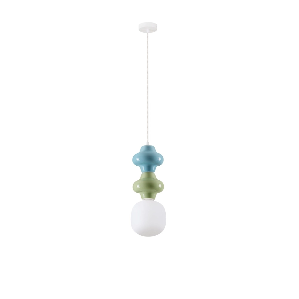Pendant lamp Clio M green and blue ceramic Lyora 5212017461285