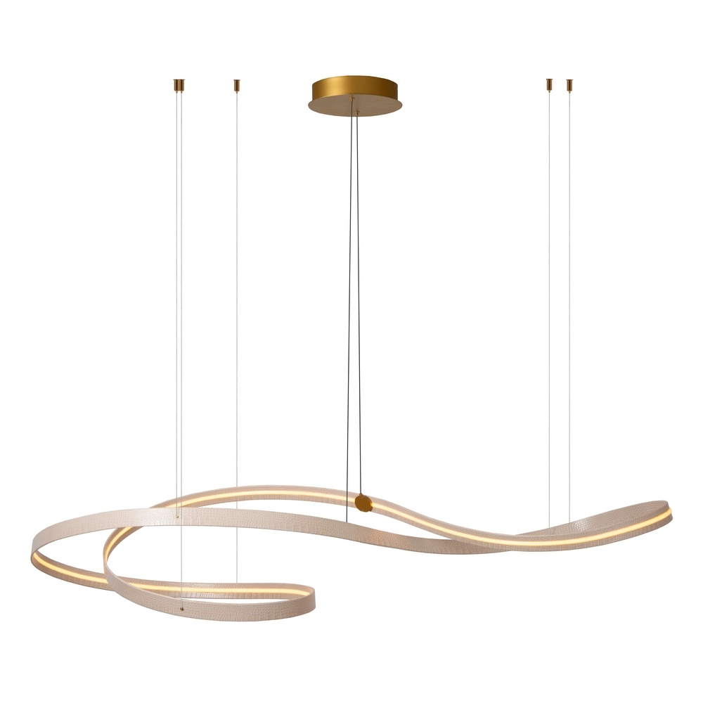 Modern led pendant light Slalom Sand with effect Premium by Lucide 5411212135131