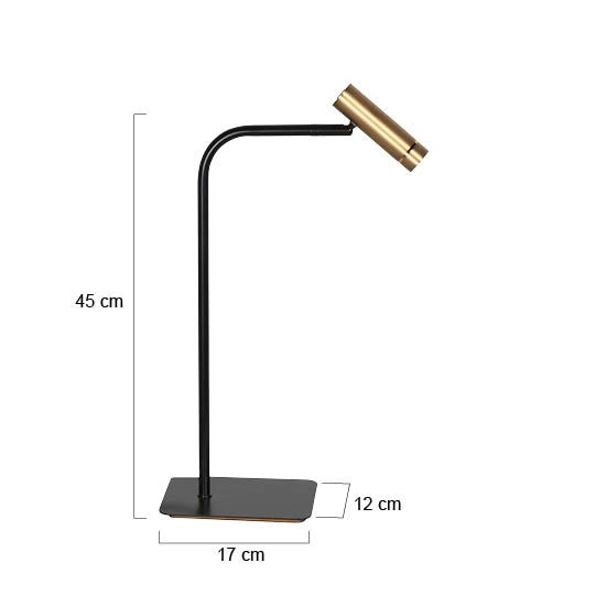 Table lamp Lumo black with gold Steinhauer 8712746184600