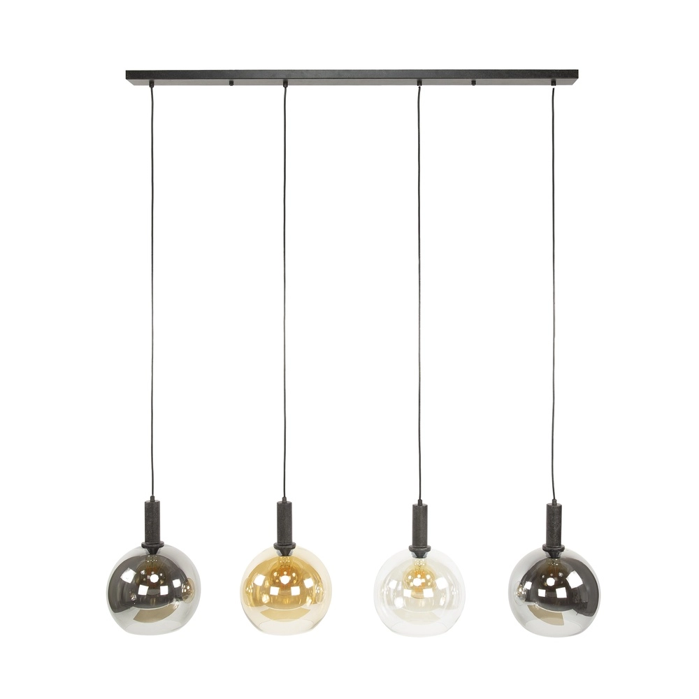 Glass pendant lamp Sfera 4x Ø 25cm - coloured glass Lyora 8716803512375