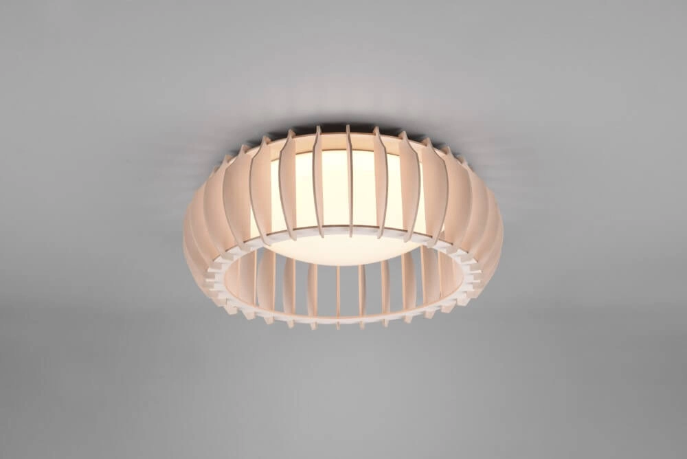 Ceiling lamp Monte 40cm wood brown Trio 4017807504583