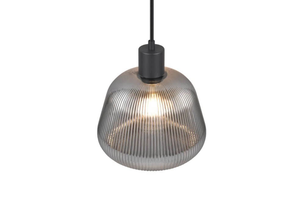 Pendant lamp Tarifa with ribbed glass Trio 4017807615791