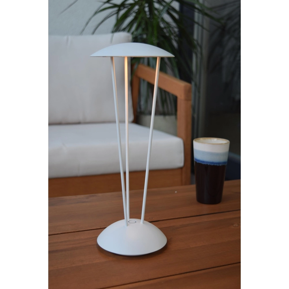 Design table lamp Renee white rechargeable Lucide 5411212272317