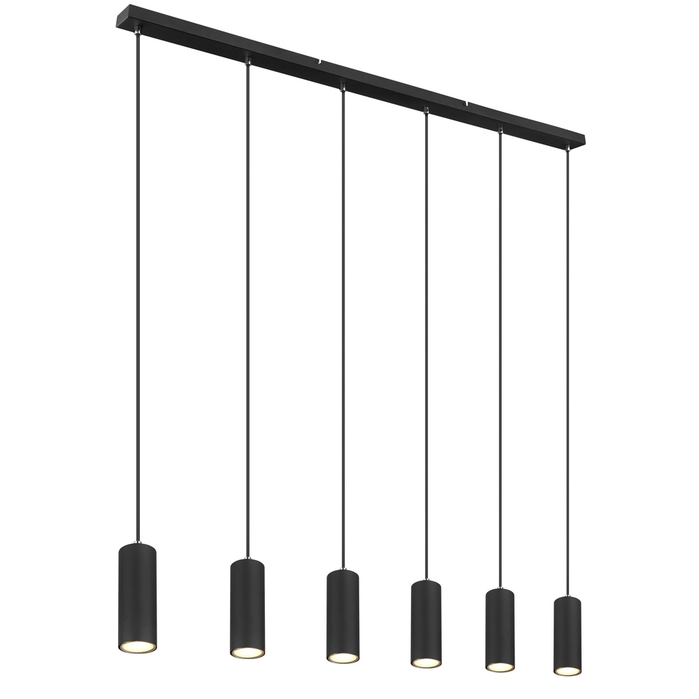 Pendant lamp Robby 6-light black
