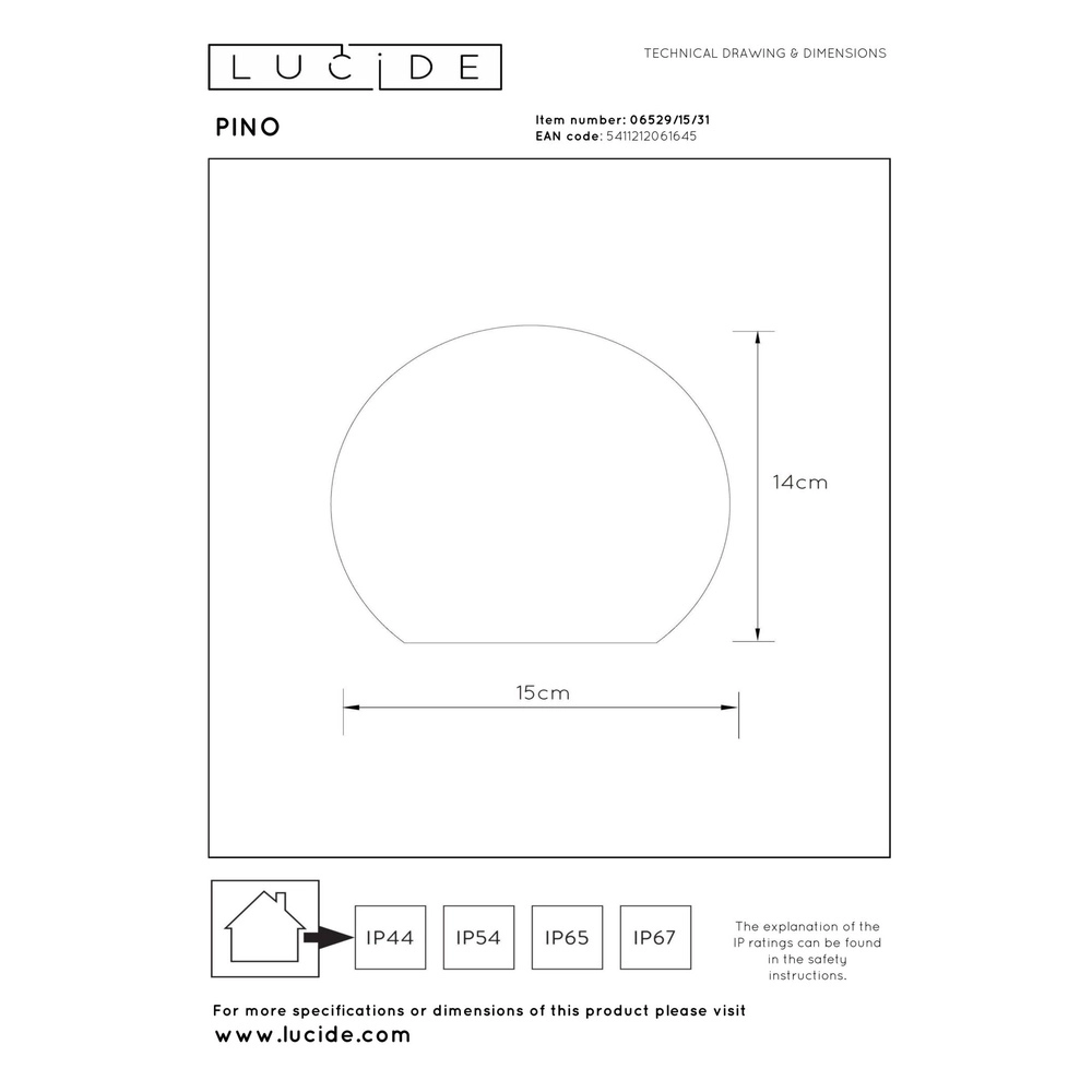 Rechargeable table lamp Pino M - white Lucide 5411212061645