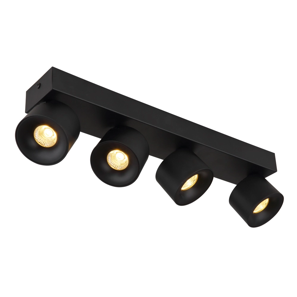 Sleek ceiling lamp Rae 4-light black