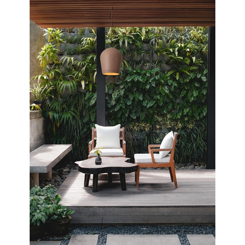Pendant lamp Omio Ø 29cm earth brown Lyora 5212017468888