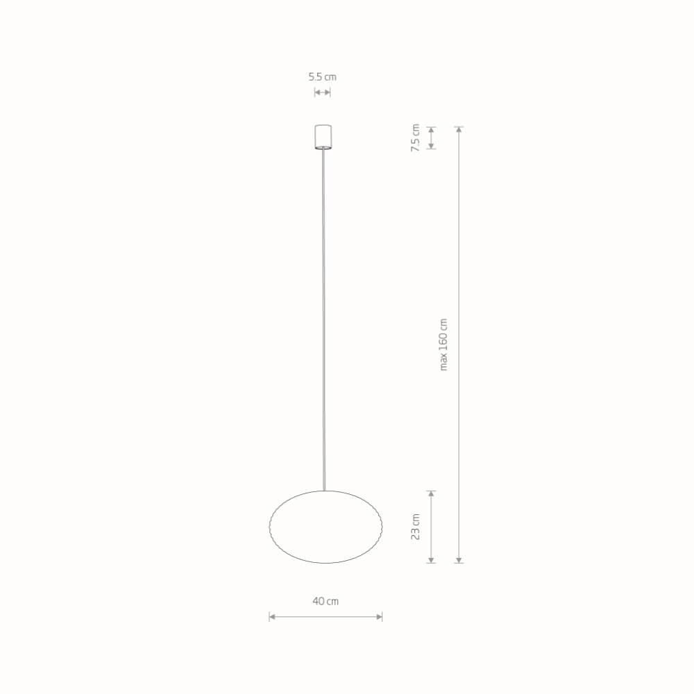 Natural pendant lamp Rattan S Ø 40cm Lyora 5903139111539