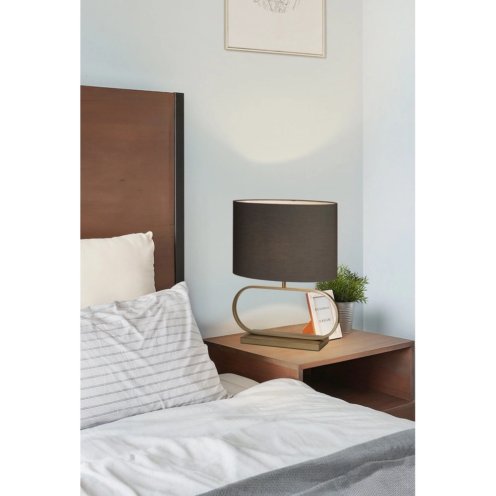 Table lamp Sleek bronze with gray cap Searchlight 5053423305424