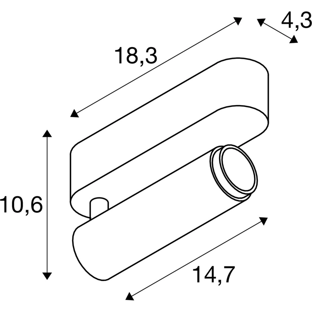 Surface-mounted spot Grip! M gold with black 3000K SLV 4024163304610