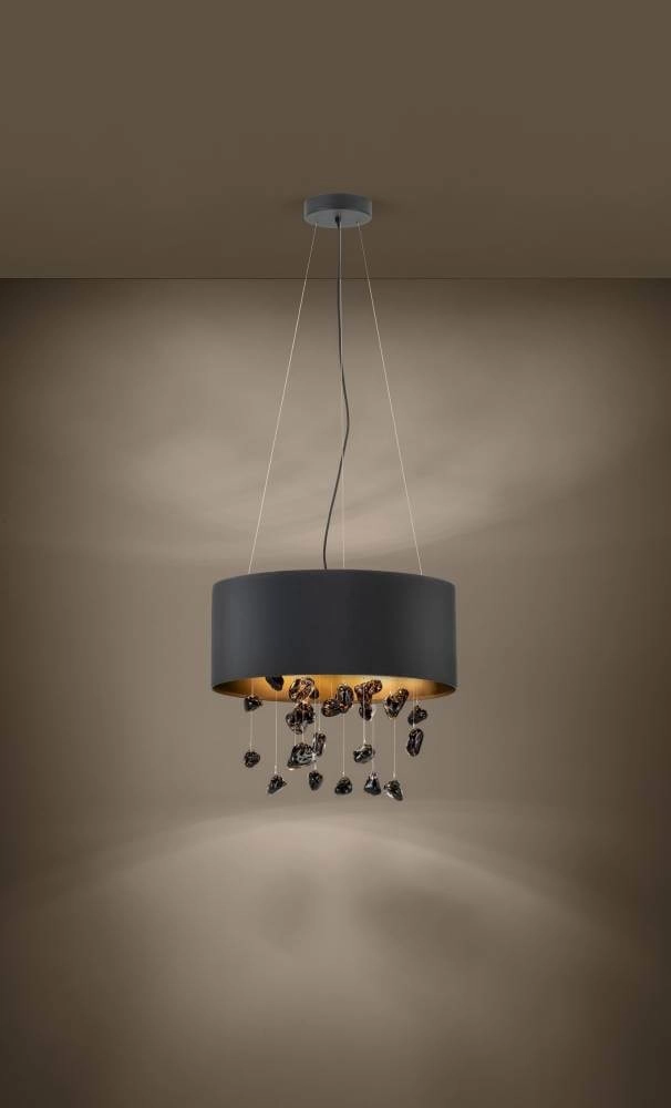 Black hanging lamp Escuela with hood - Ø 53cm Stars of Light 9002759398453