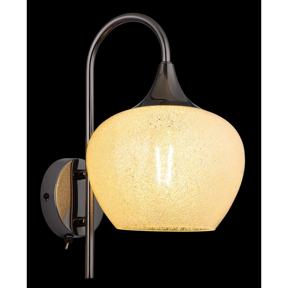 Anthracite wall lamp Maxy with white glass single Globo 9007371447190