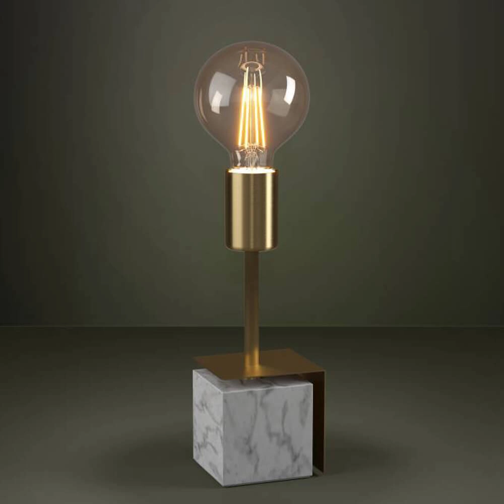 Gold table lamp Carmita with marble base Stars of Light 9008606240487
