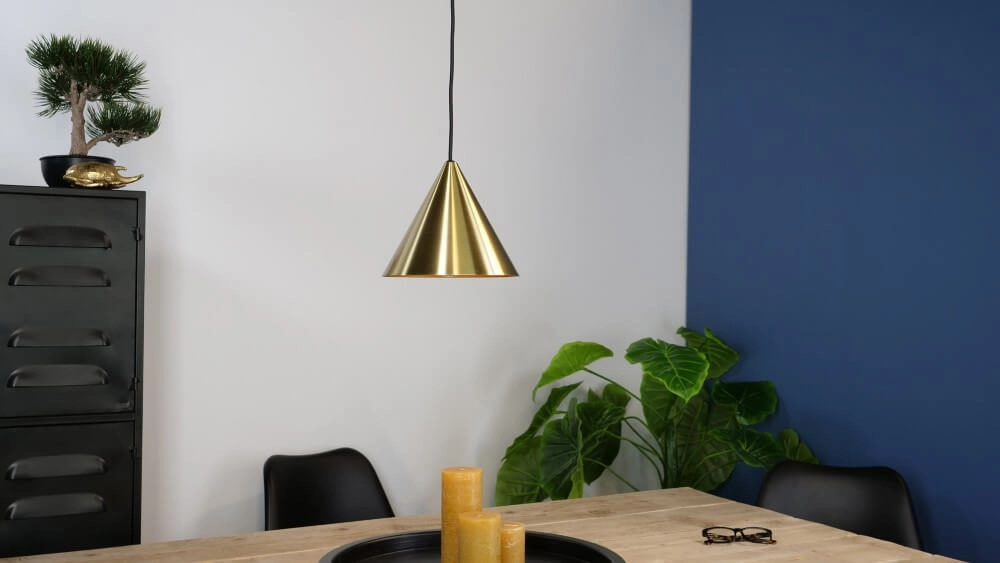 Gold hanging lamp Narices Ø 22cm Eglo 9002759995911