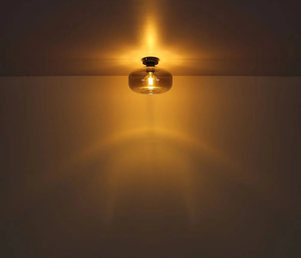 Black pendant lamp Giuseppe smoke glass Globo 9007371441211