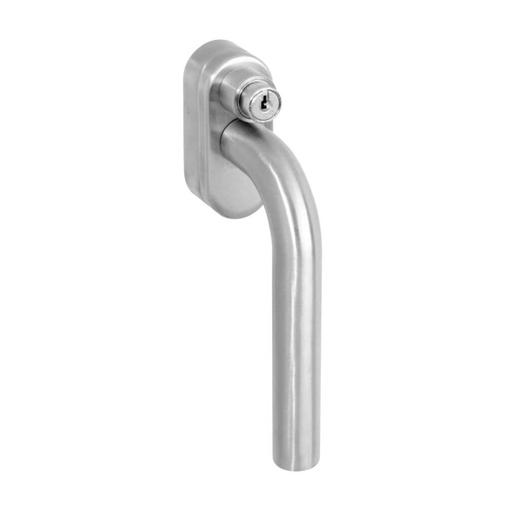 Window handle straight Ventra lockable stainless steel