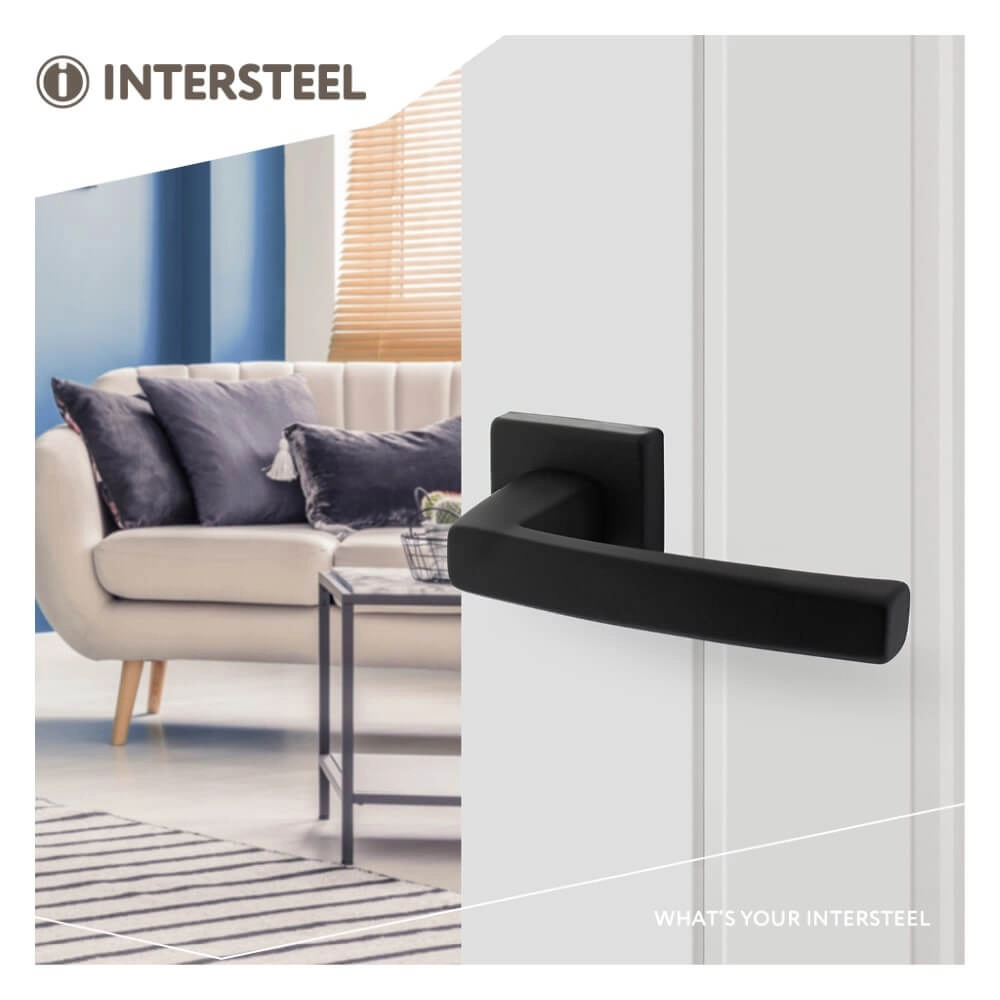 Door handle Moora Aluminum Black Square Intersteel 8714186505267