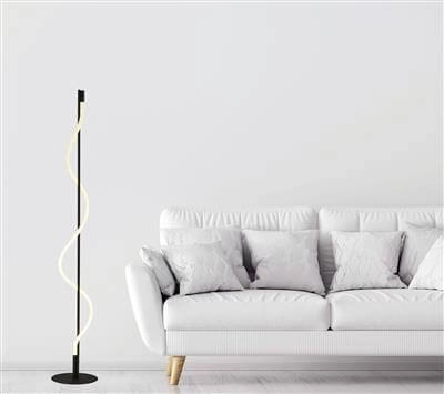 Floor lamp Serpent 141cm black Searchlight 5053423190204