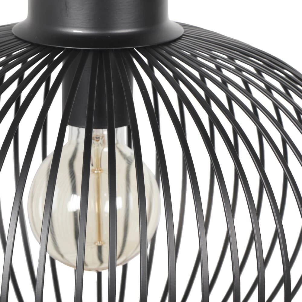 Wire pendant lamp Gila Ø 33cm - black Trio 4017807617535