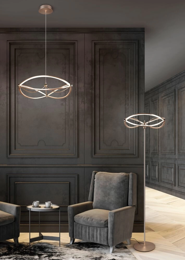 Bronze floor lamp Charivari Trio 4017807461169