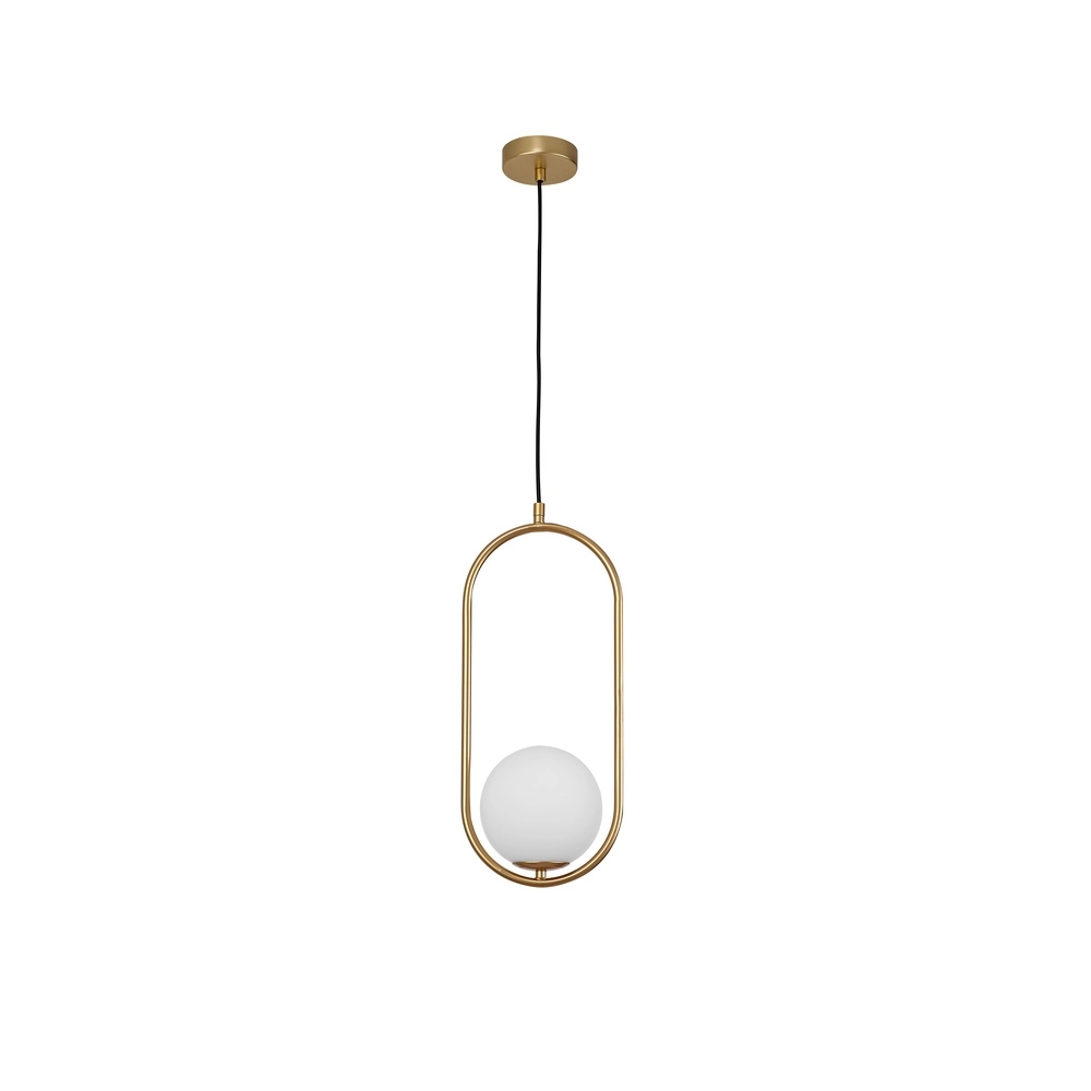Design pendant lamp Obitar Single oval gold Lyora 5212017427687