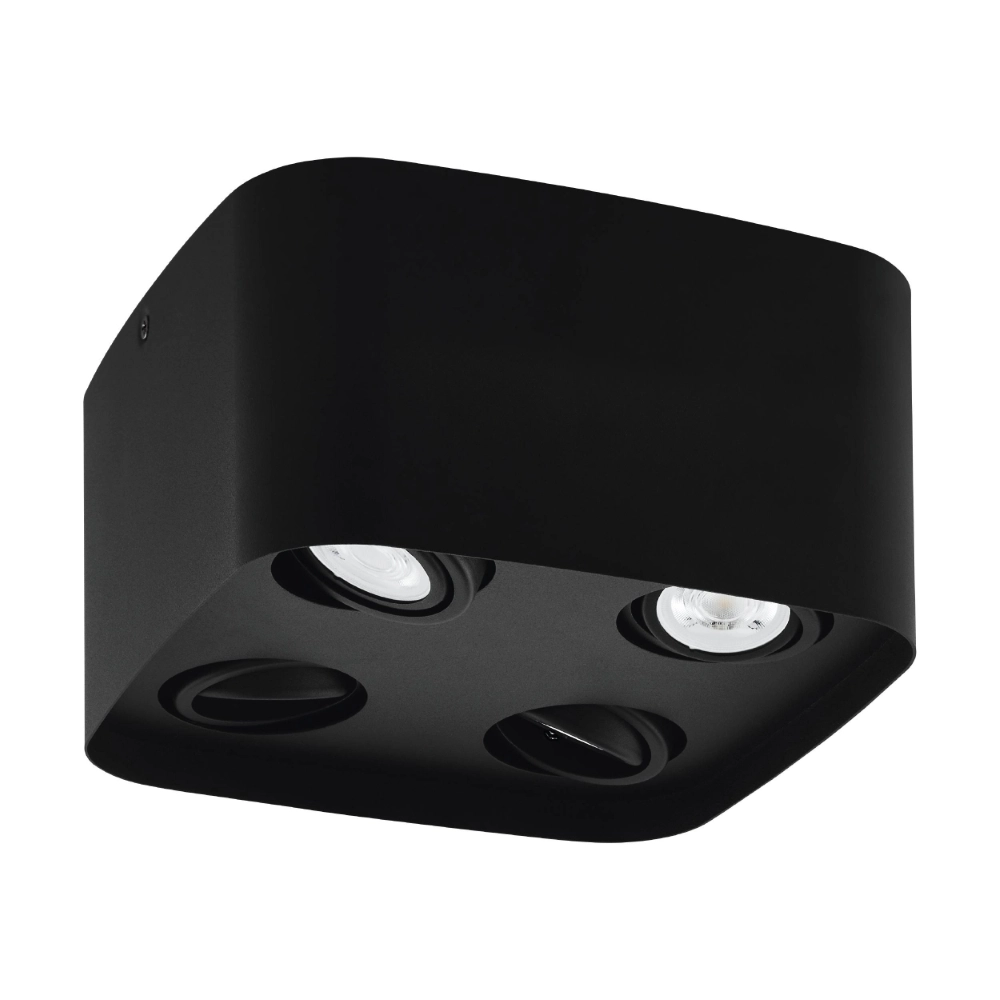 Black surface-mounted spotlight Arenzano 4-light Eglo 9002759310998
