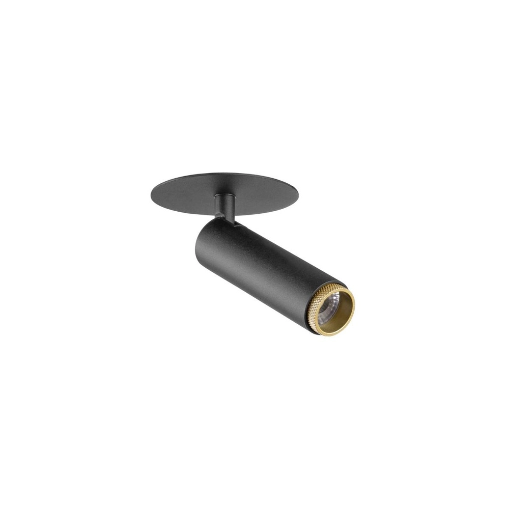 Recessed spotlight Grip! S black with gold 2700K SLV 4024163304825