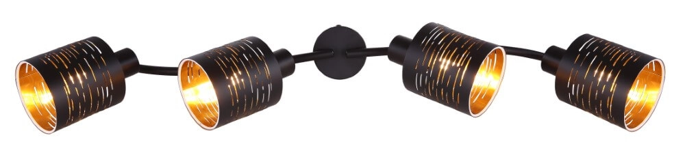 Ceiling lamp black Tunno 4-light Globo 9007371398744