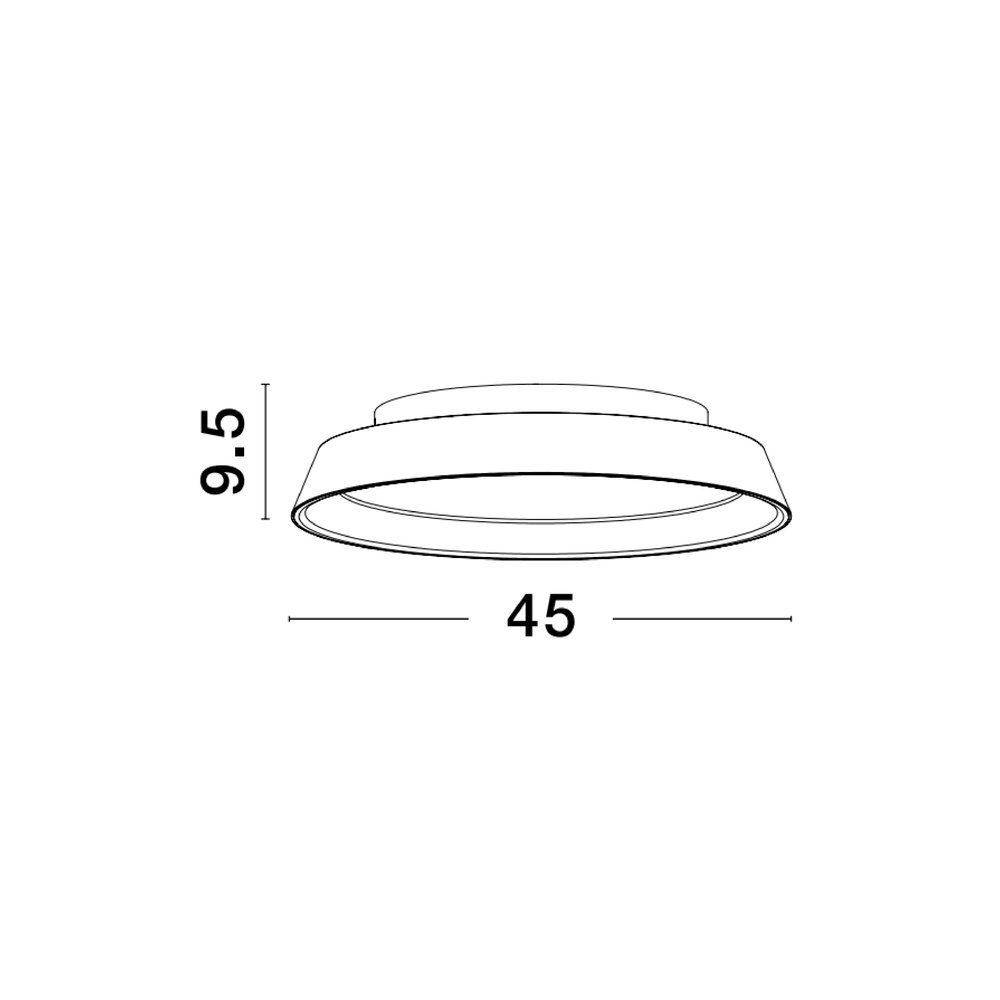 Ceiling lamp Vela black Ø 45cm Lyora 5212017431684