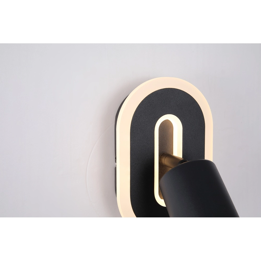 Wall lamp San Diego Single Black Searchlight 5053423302072