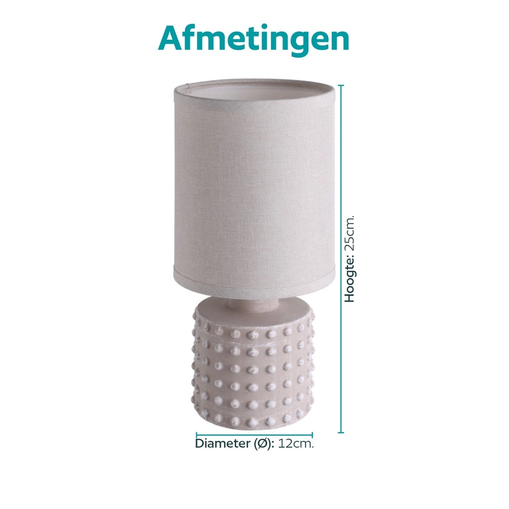 Table lamp Romanoro sand brown