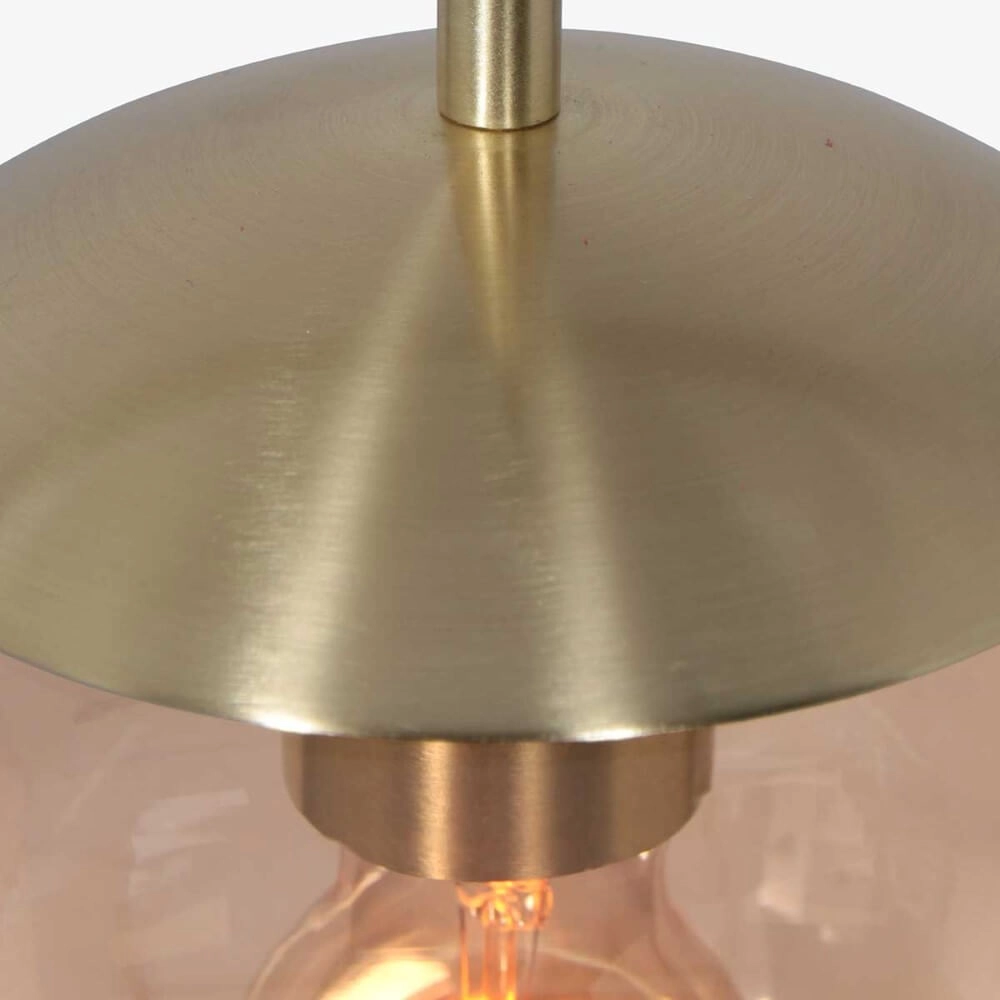 Gold glass hanging lamp Bolique Ø 25cm Steinhauer 8712746166378