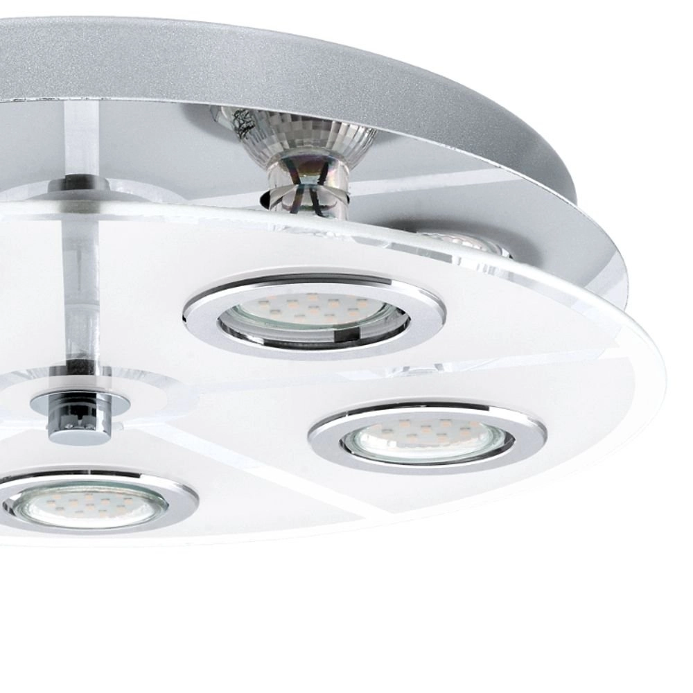 LED flush ceiling light Cabo Round 5x3w - 3000K - 35cm chrome Eglo 9002759309336