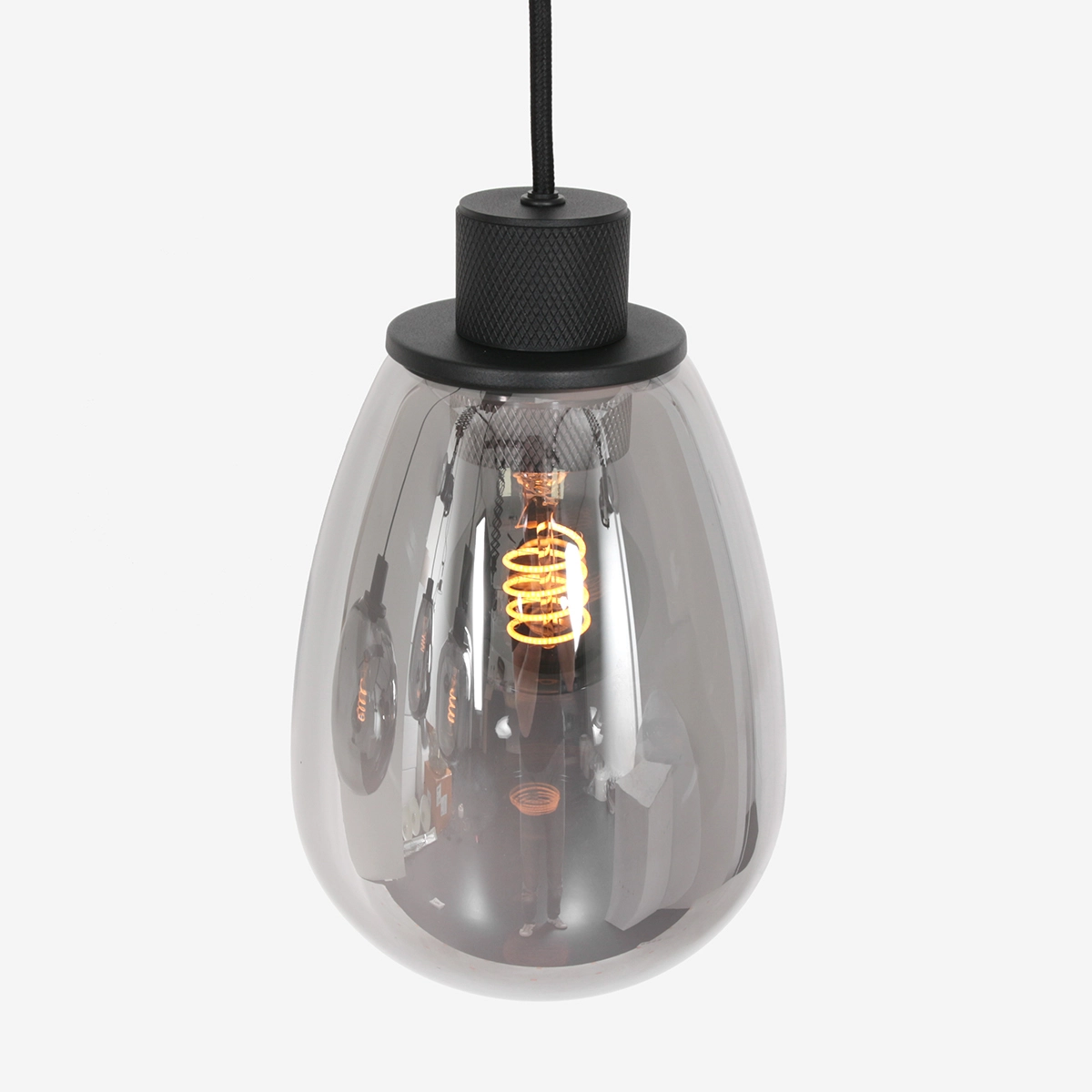 Smoke glass hanging lamp Reflexion Steinhauer 8712746135589