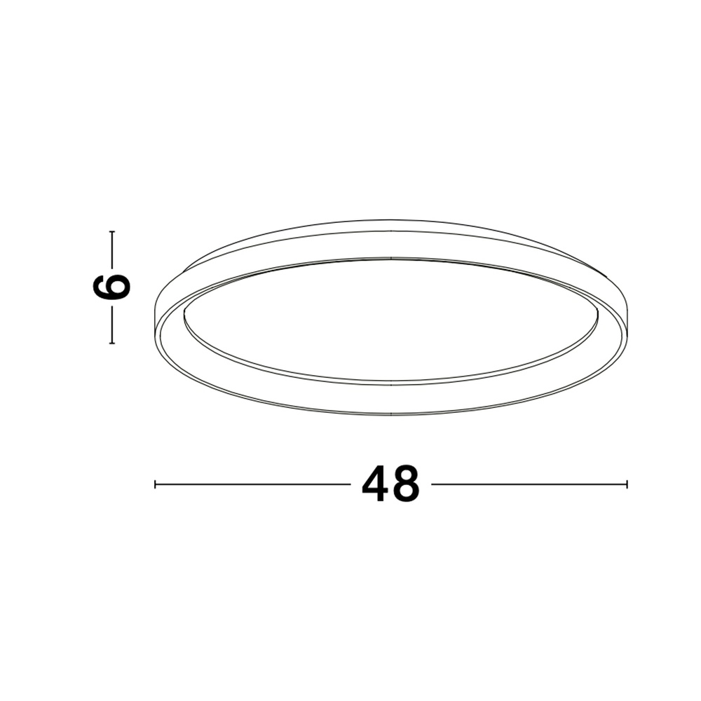 Design ceiling light Pertino Ø 48cm black Lyora 5212017445995