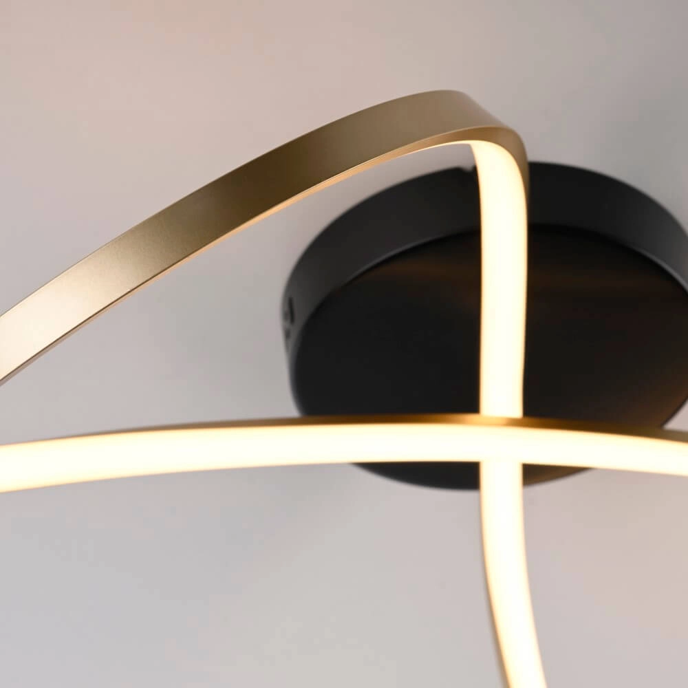 Design ceiling lamp Okta brass/black Just Light 4043689001940