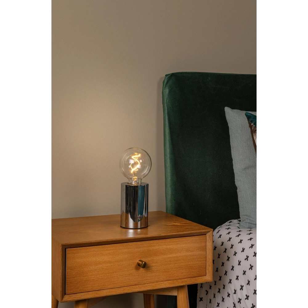 Rechargeable table lamp Vivo chrome Lucide 5411212520869
