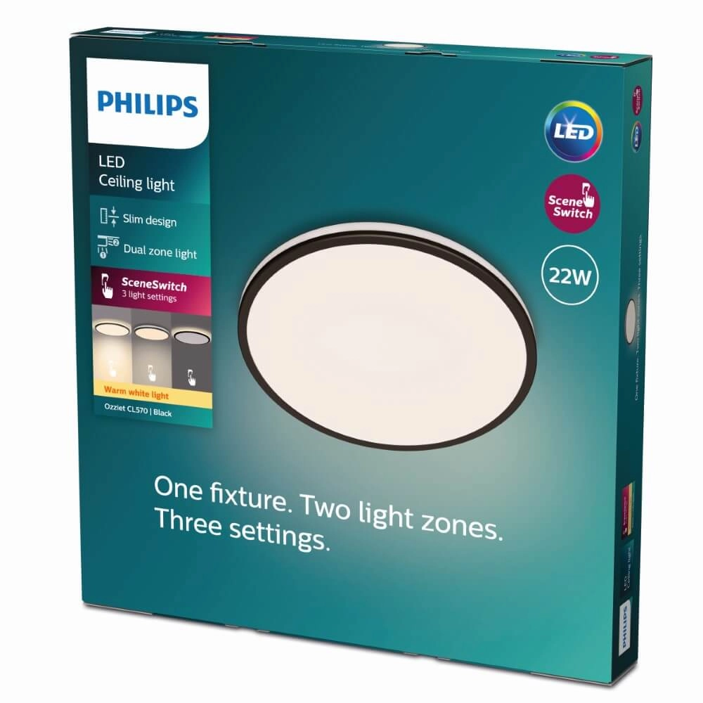 White ceiling lamp Ozziet Ø 40cm Philips 8719514432000