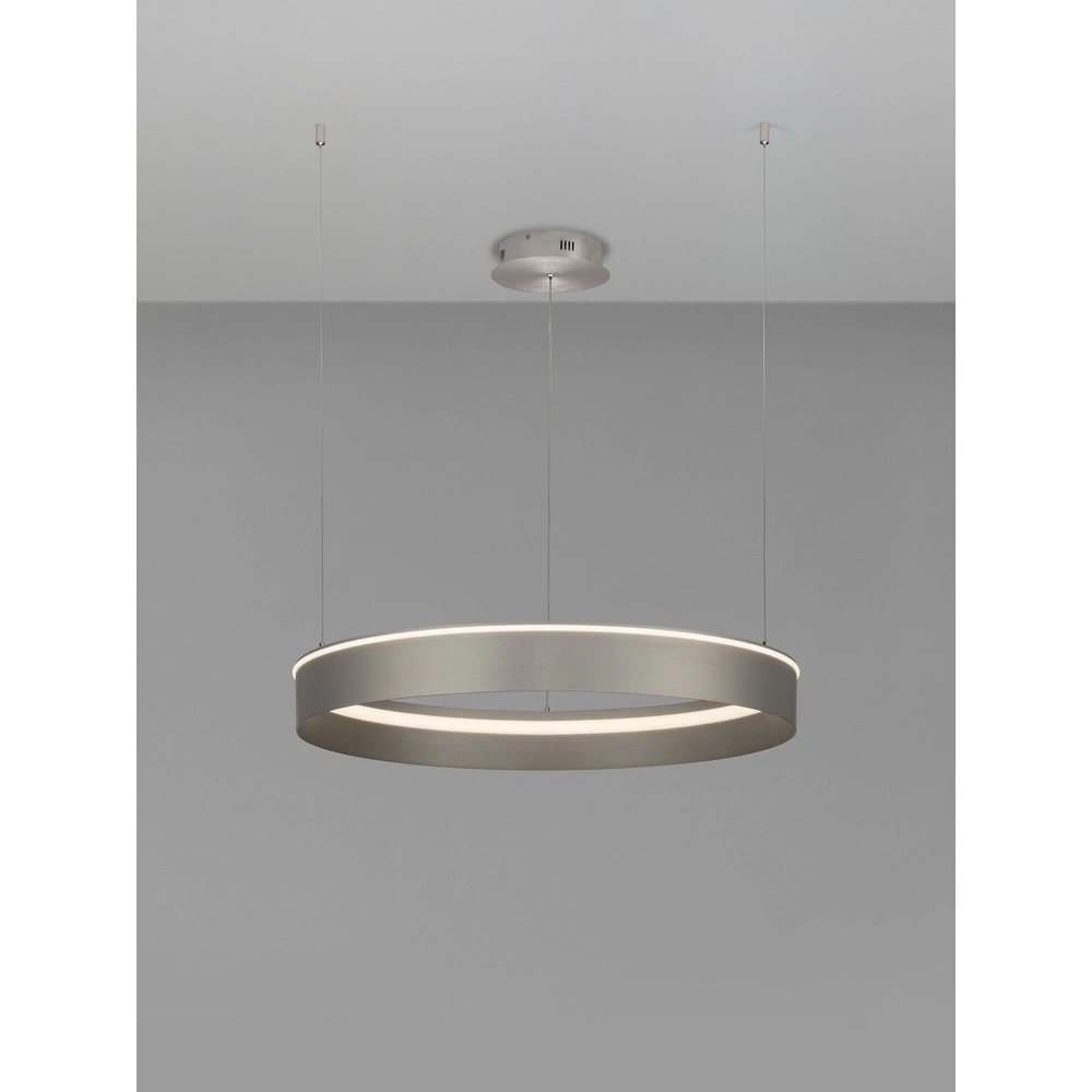 Modern pendant lamp Olivia nickel Ø 78cm Lyora 5212017494221