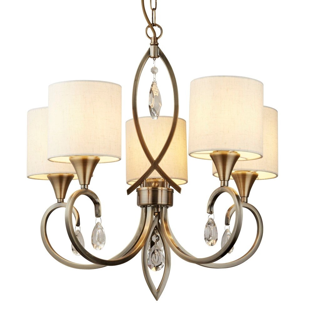 Classic pendant lamp Alberto 5-light antique bronze