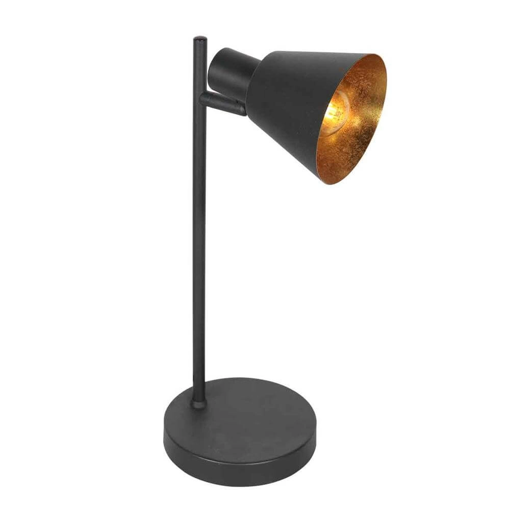 Table lamp Oeroe black with gold Steinhauer 8712746176353
