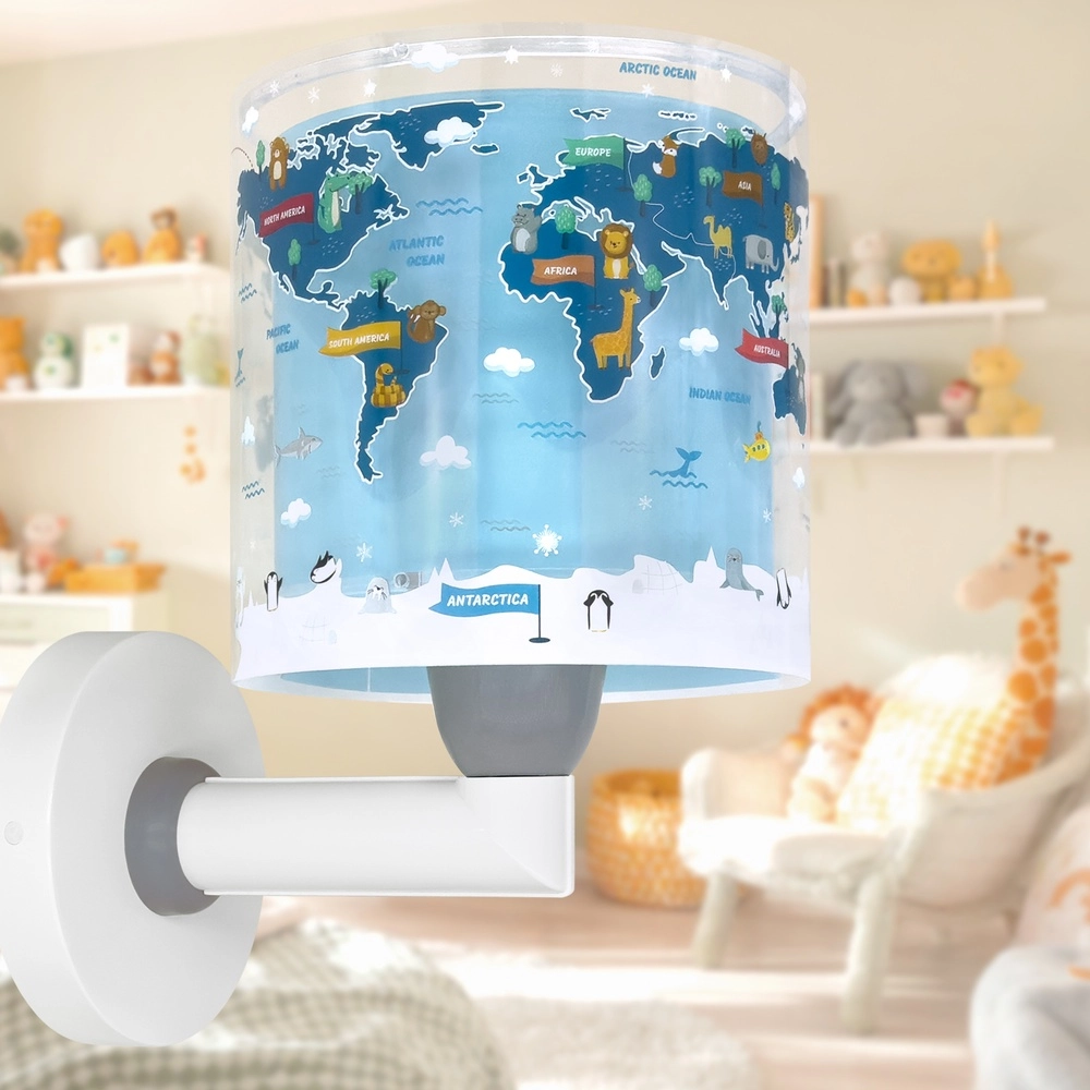 Children's room wall lamp Kids World blue Dalber 8420406406794