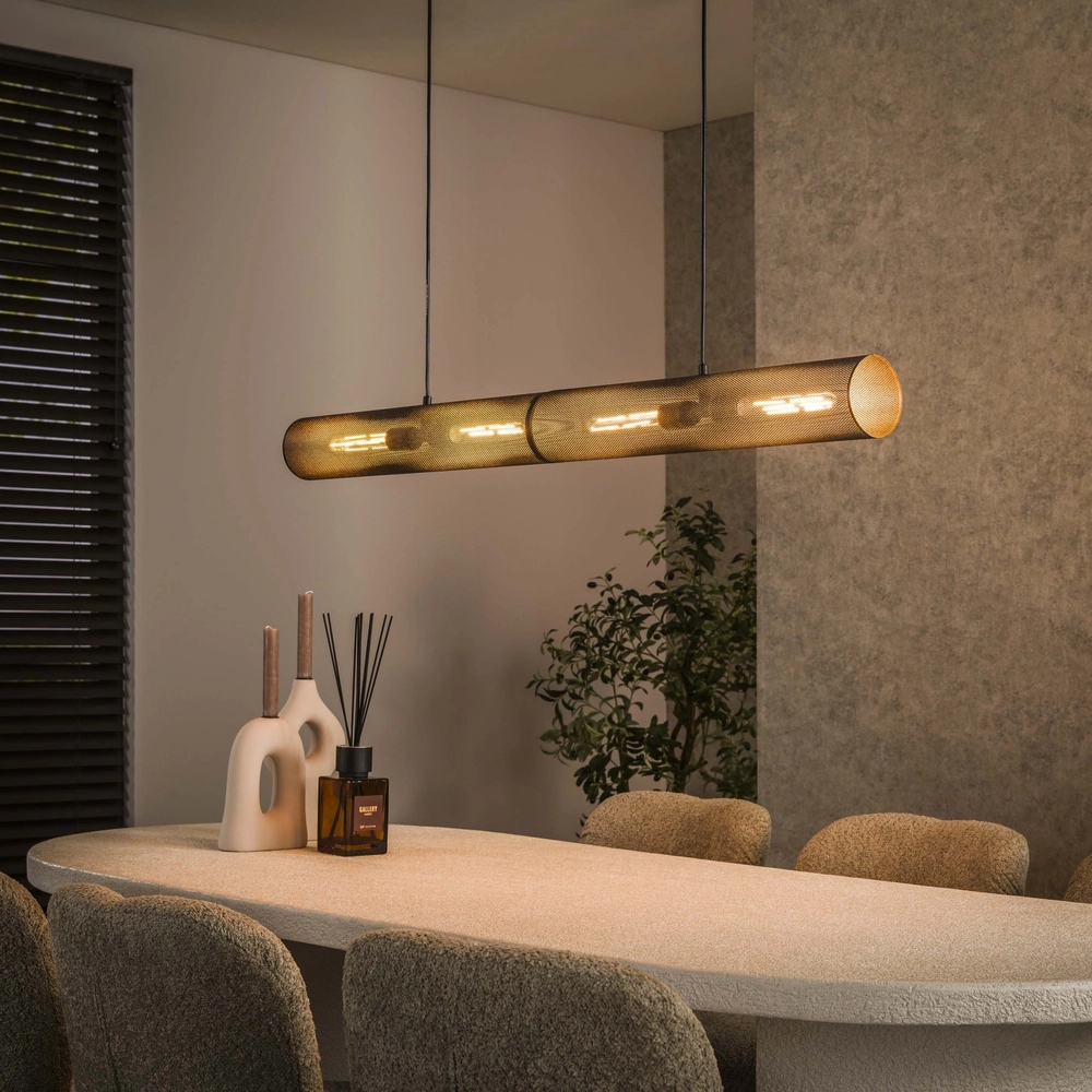 Tube pendant lamp Tube 4-light - artic black