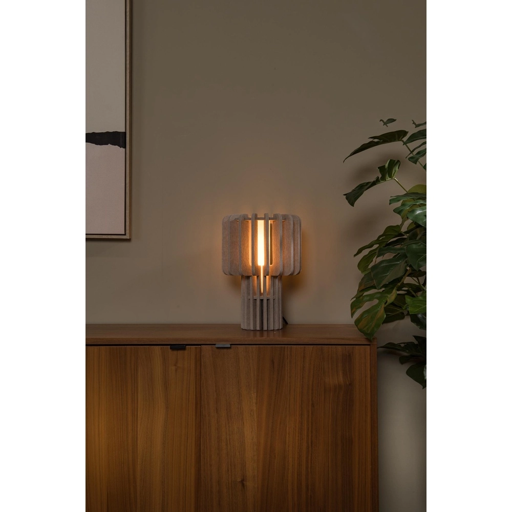 Design table lamp Rollo sand brown Lucide 5411212452863