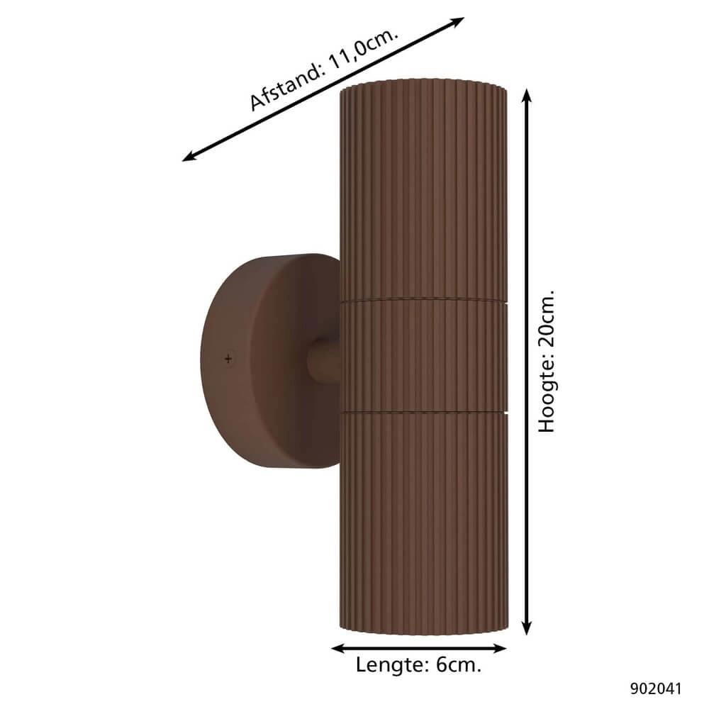 Surface-mounted spot Tomelloso Up & Down Rust Brown Eglo 9008606356010