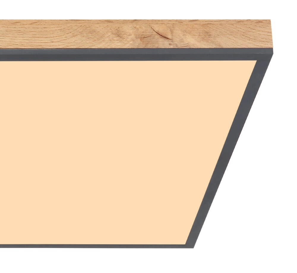 Wooden LED ceiling lamp Doro 59x59 cm Globo 9007371421992